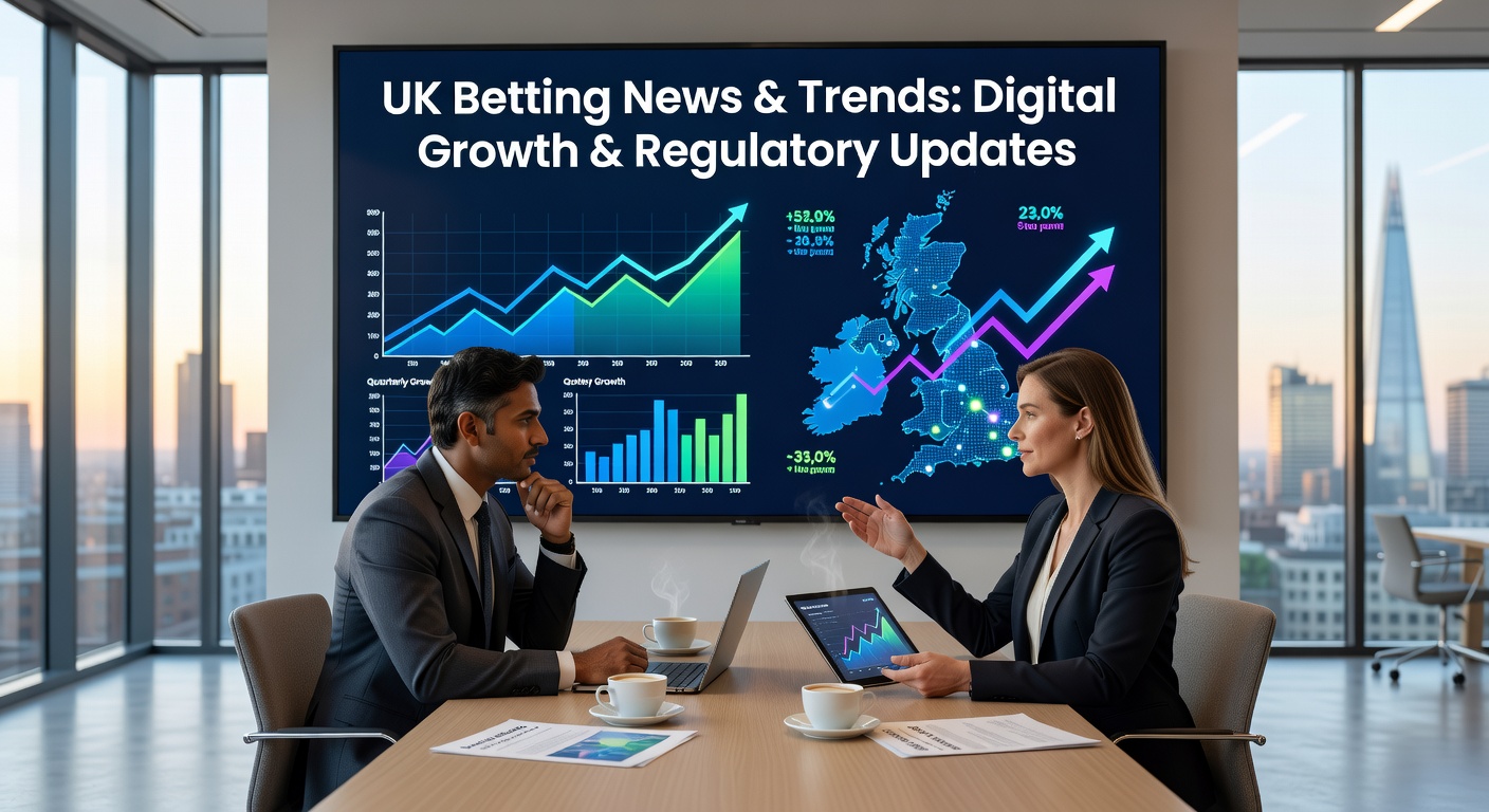 Digital graphic showing shadowy online casino interfaces with warning signs and UK flag overlays, highlighting the hidden network's reach