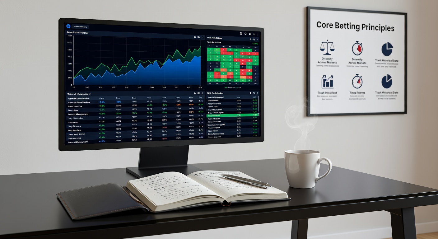 Punters reviewing multiple betting apps on a tablet, comparing lines side-by-side for optimal value