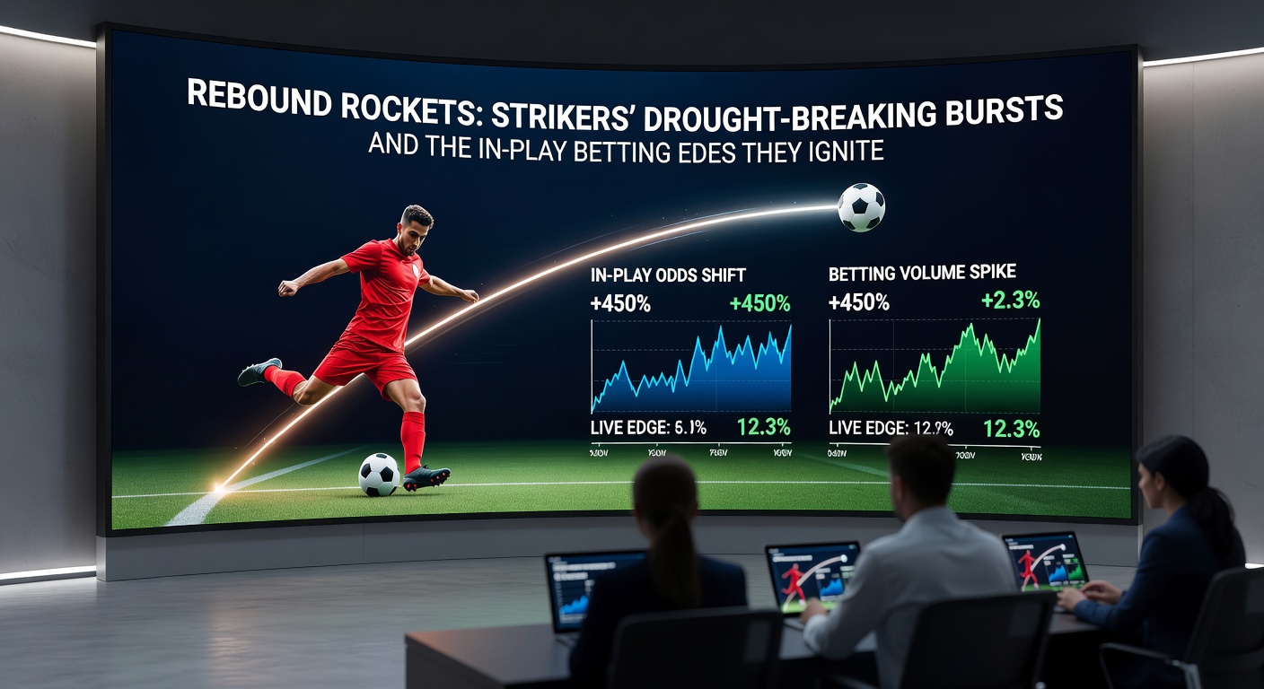 In-play betting interface showing shifting odds on a striker to score next during a tense match
