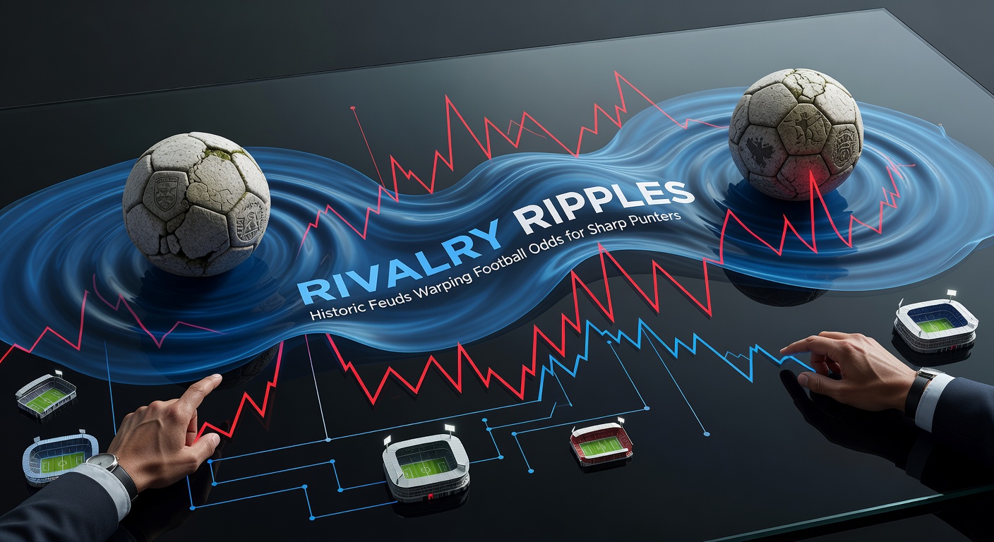 A tense soccer derby match with fans clashing, highlighting the intensity of historic rivalries that influence betting odds