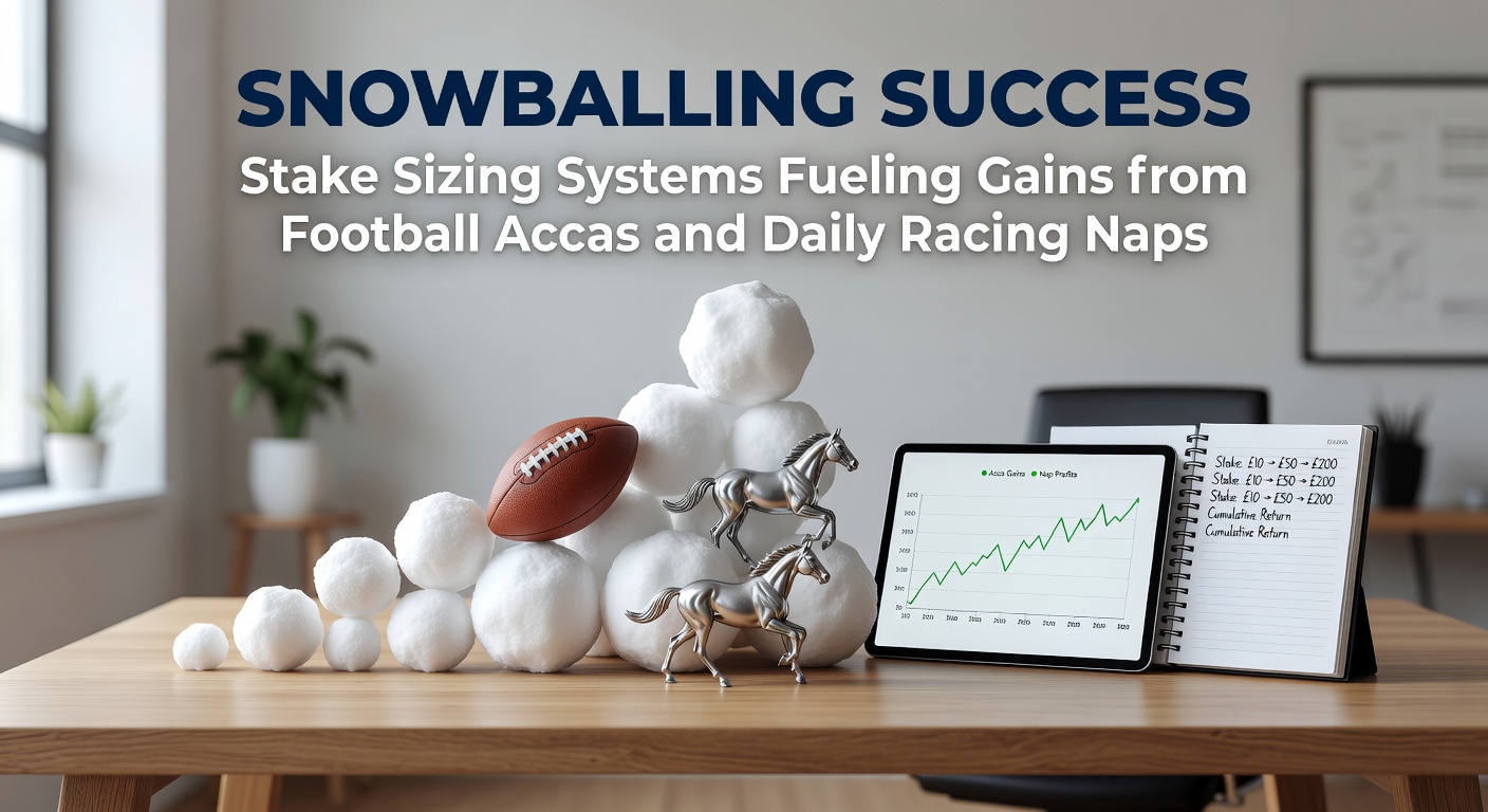 Graph depicting exponential bankroll growth through disciplined stake sizing in betting scenarios