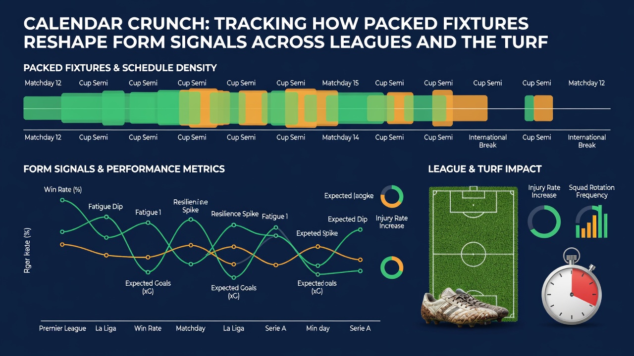Horse racing calendar overlay showing dense July meetings alongside soccer fixture congestion charts for the same period