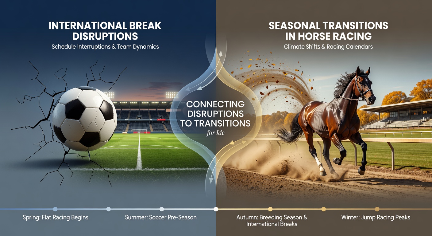 Detailed view of racing form guides next to soccer fixture lists during seasonal overlap periods
