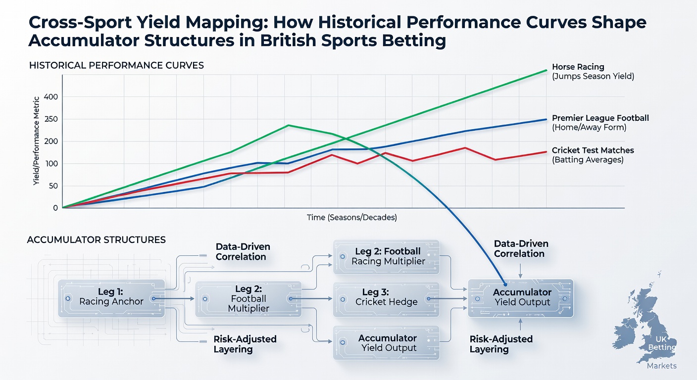 Detailed chart showing cross-sport yield mapping between British football accumulators and racing market structures