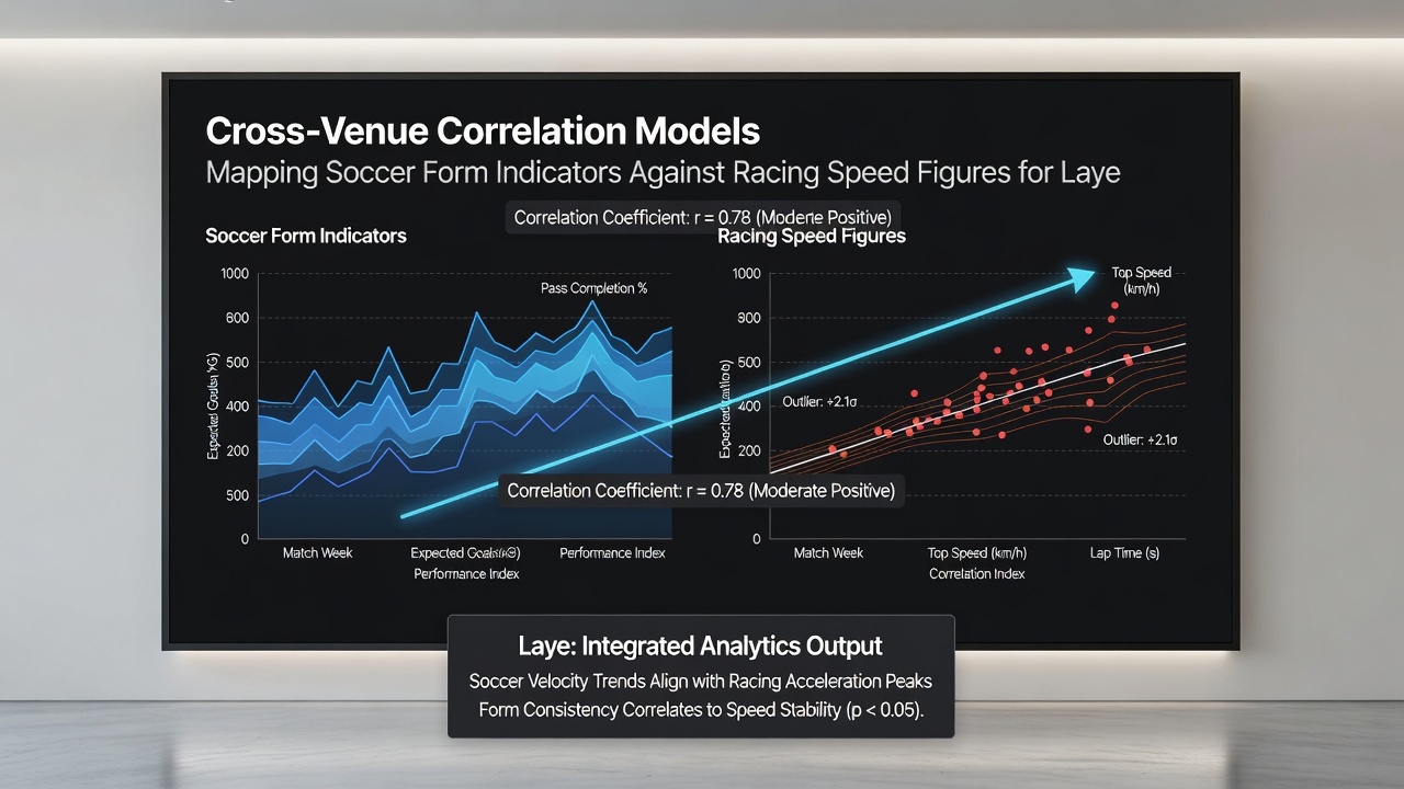 Chart illustrating layered wager construction using correlated soccer and racing performance data