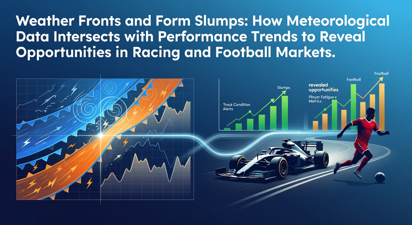 Visualization of weather front movements overlaid with sports performance data charts