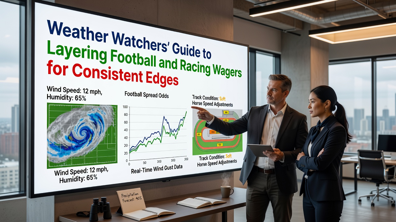 Weather monitoring tools and betting charts for football and racing